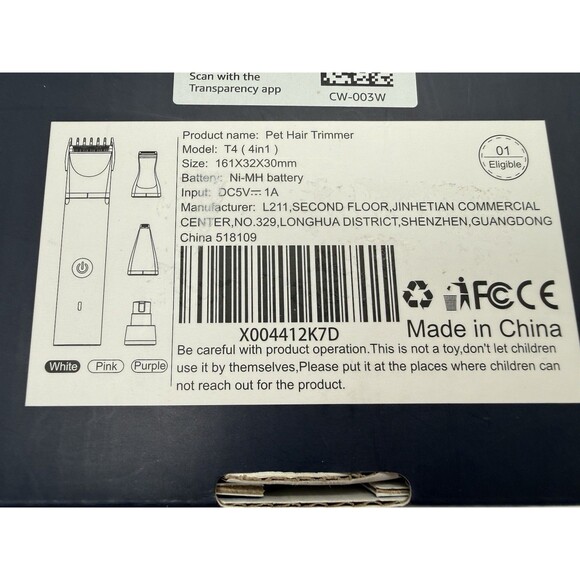 Dog Clippers Grooming Kit Hair Low Noise Paw Trimmer Rechargeable Cordless - Picture 10 of 12